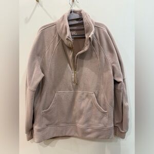 Lululemon Mauve Quarter-Zip Scuba Sweater